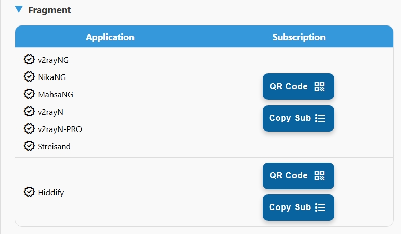Fragment subscription