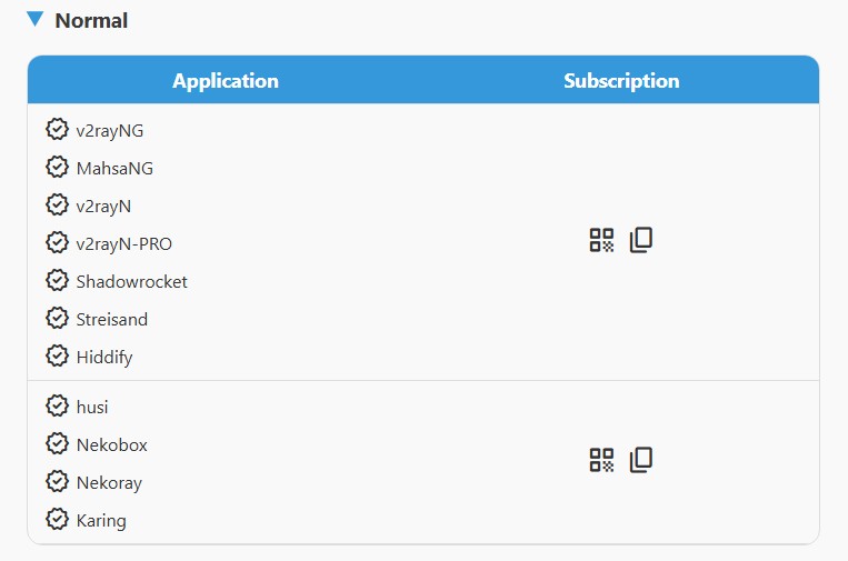 Normal subscription
